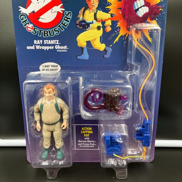 Kenner The Real Ghostbusters Ray Stantz and Wrapper Ghost Figures MOC - Picture 2 of 3